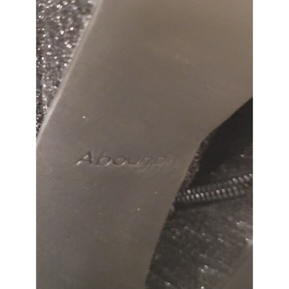 New ABOUND Steffie Platform Bootie In Black Glitter Women's Size 7 Zipper Party - Picture 8 of 9